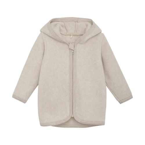 HUTTELIHUT - JACKET COTTON FLEECE CAMEL MELANGE