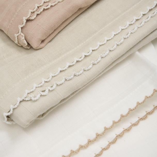 Muslin Klut 3-pk - Mahogany Rose - Image 2