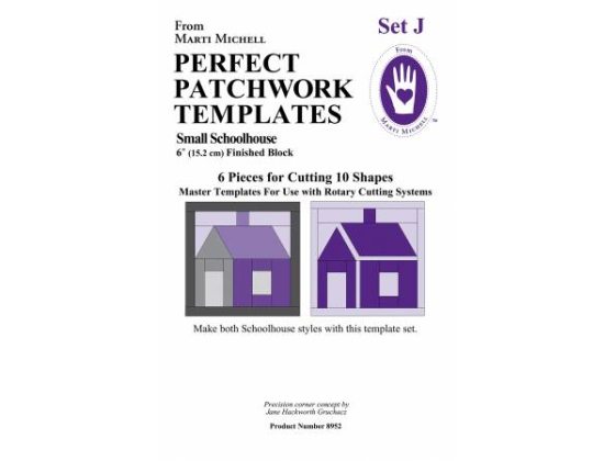 Perfect Patchwork Templates Set J Small Schoolhouse # MM8952