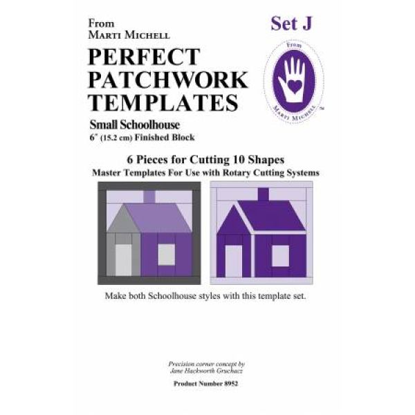 Perfect Patchwork Templates Set J Small Schoolhouse # MM8952