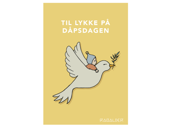 Til lykke på dåpsdagen - Gul