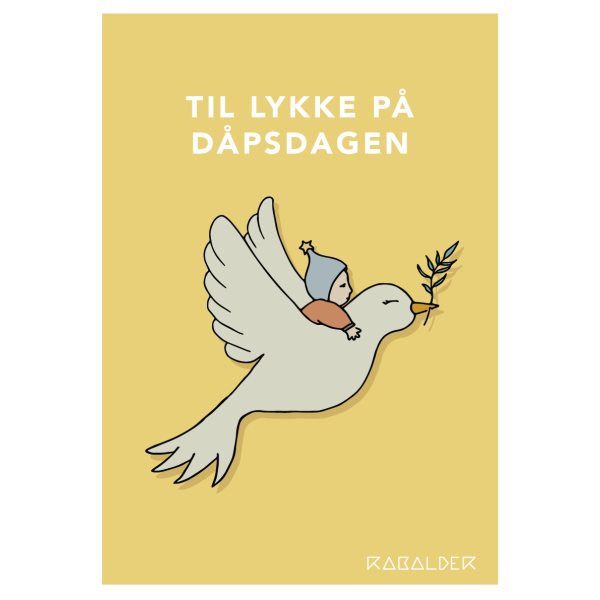 Til lykke p&aring; d&aring;psdagen - Gul