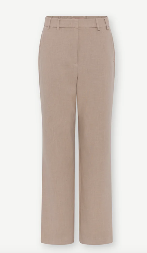 Esta Pants High Waist | Esta Pants High Waist Wide Legs Sand Stone fra GUSTAV