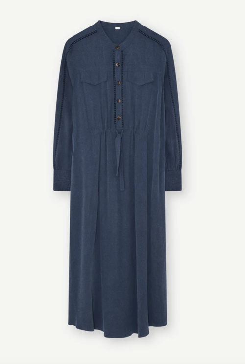 Hali Midi+ Dress Navy Blue  | Hali Midi+ Dress Navy Blue fra GUSTAV