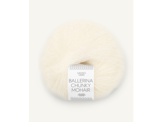 Ballerina chunky Mohair Hvit