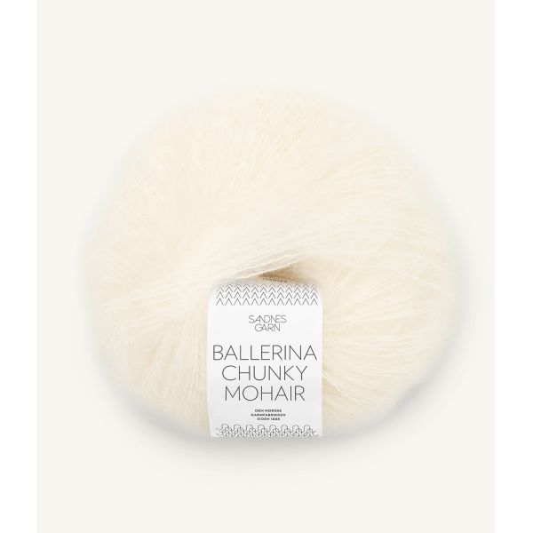 Ballerina chunky Mohair Hvit