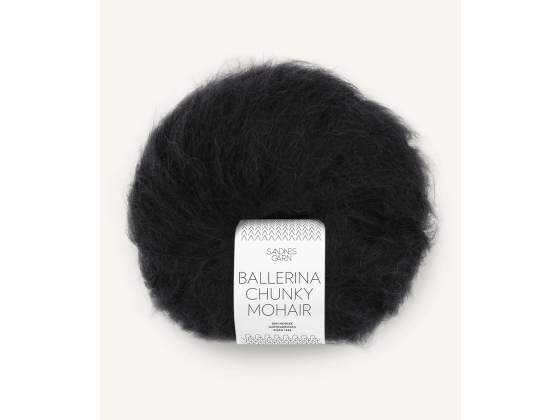 Ballerina chunky Mohair Svart