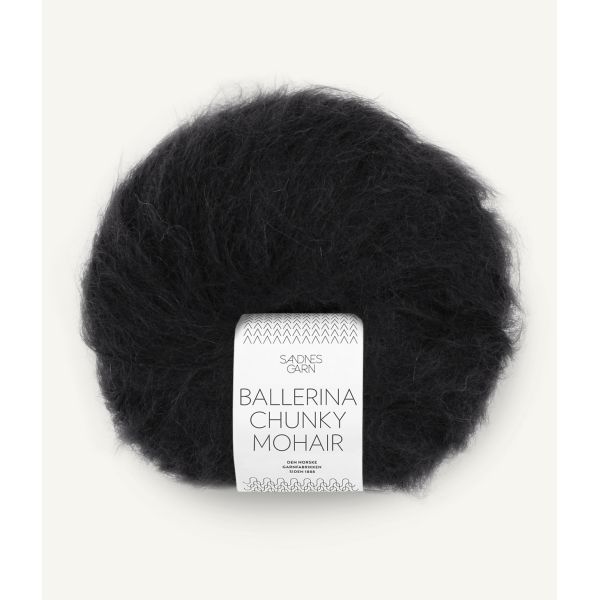 Ballerina chunky Mohair Svart