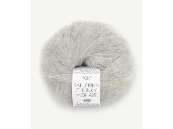 Ballerina chunky Mohair Gråmelert