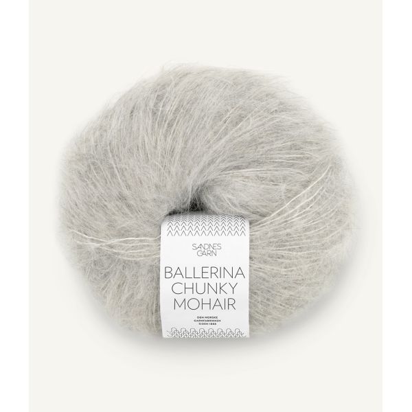 Ballerina chunky Mohair Gråmelert