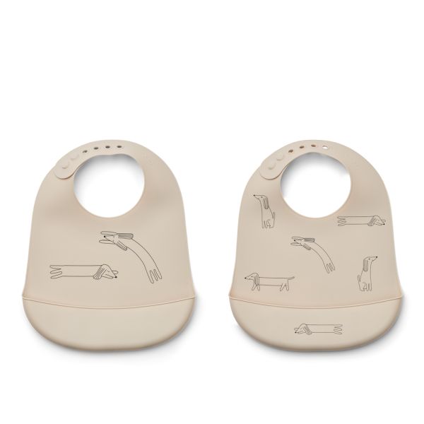 Liewood | Tilda Smekke Silikon 2-pk - Dog/Sandy