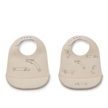 Liewood | Tilda Smekke Silikon 2-pk - Dog/Sandy