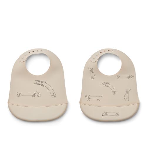 Liewood | Tilda Smekke Silikon 2-pk - Dog/Sandy