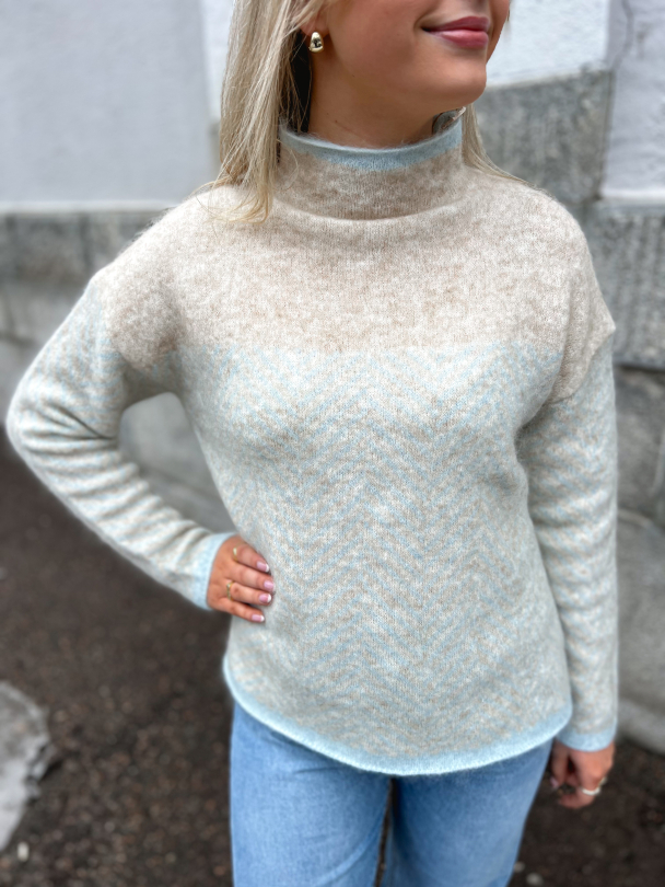 Herrin Knit T-neck - Starlight Blue - Image 1