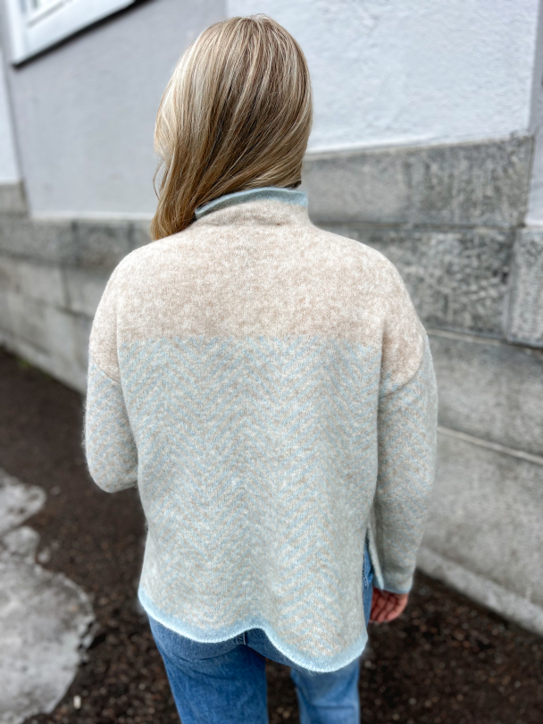Herrin Knit T-neck - Starlight Blue - Image 3