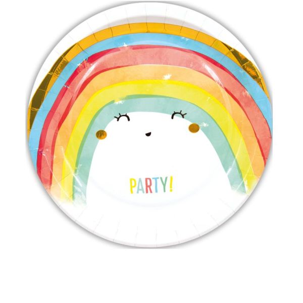 Papptallerken Rainbow Party