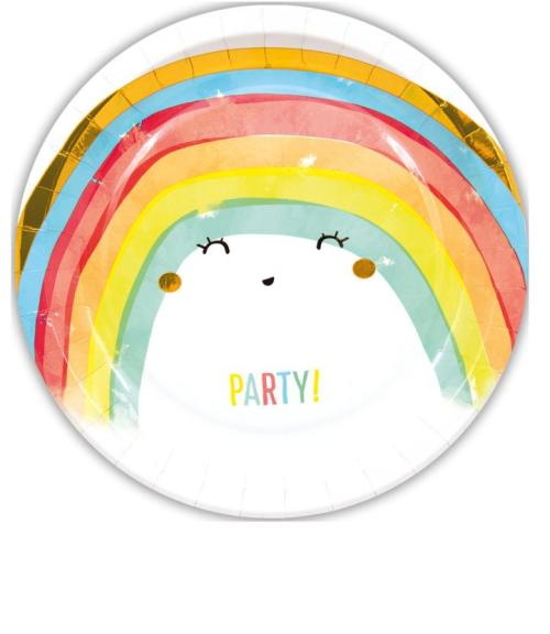 Papptallerken Rainbow Party
