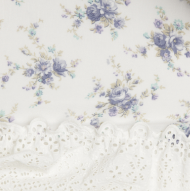 Cotton Slub Midi Dress - Flower Buds - Image 2