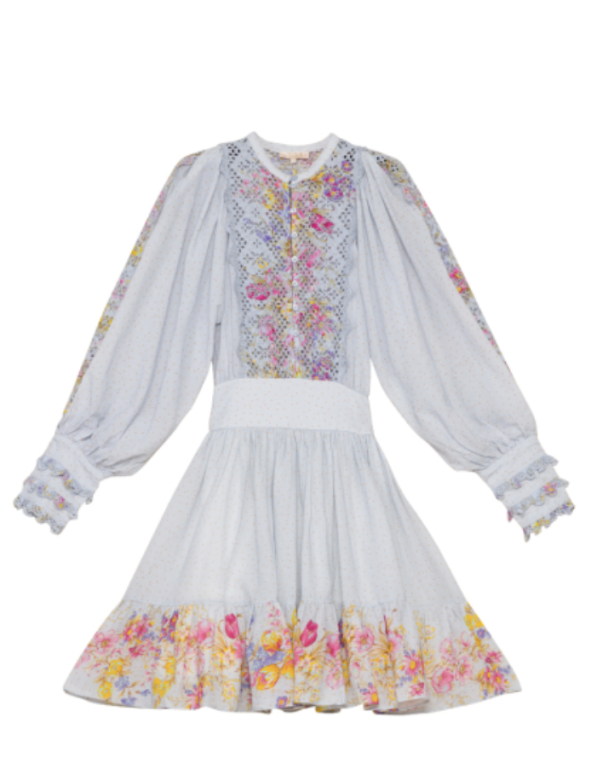 Cotton Slub Mini Dress - Flower Market - Image 2