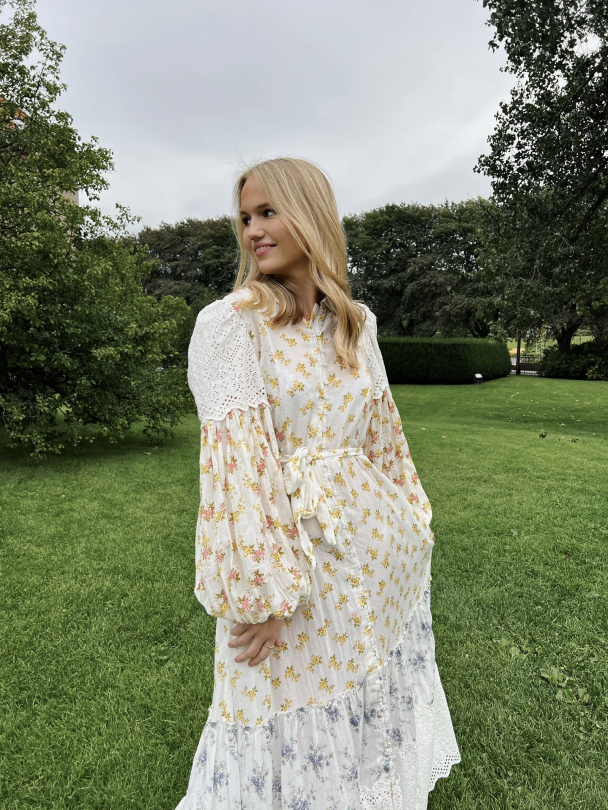 Cotton Slub Shirt Dress - Flower Combo - Image 8