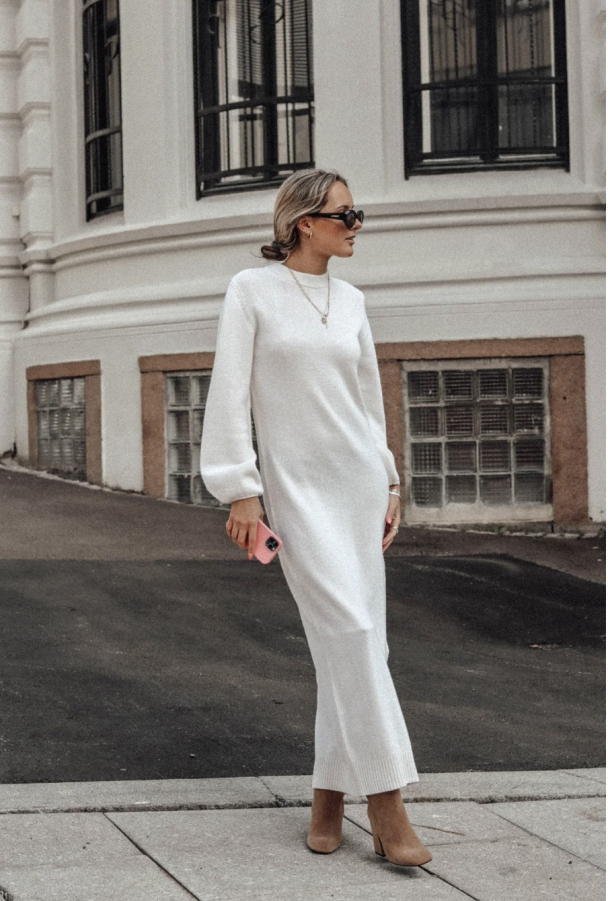 Aurelia Maxi Dress - Cream - Image 1