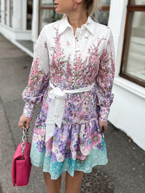 Berta Mini Dress - Lavender Garden