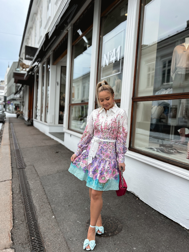 Berta Mini Dress - Lavender Garden - Image 7