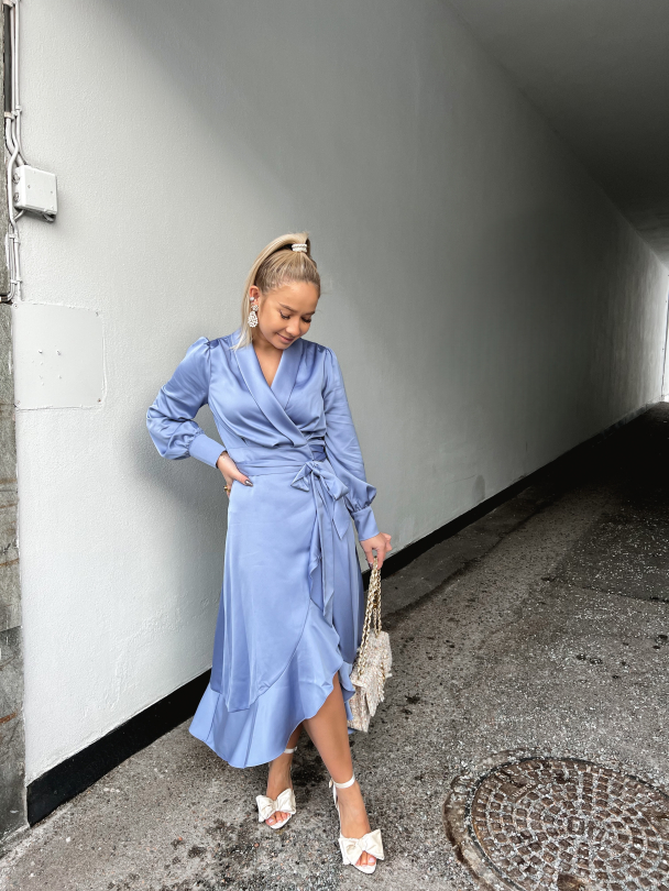 Iza Midi Dress - Steel Blue - Image 7