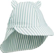 Senia Sun Hat Seersucker - Stripe Sea Blue/White