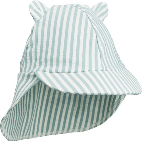 Liewood | Senia Sun Hat Seersucker - Stripe Sea Blue/White