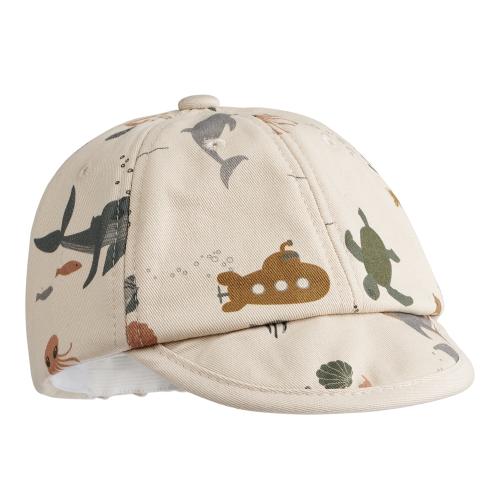 LIEWOOD - TONE BABY CAP SEA CREATURE/SANDY