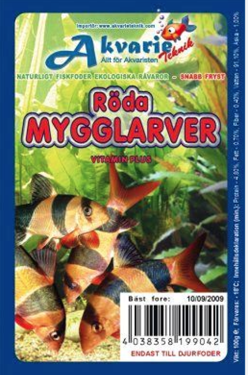 Røde Mygglarver 100g / Fryst