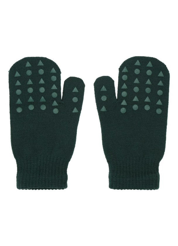 Wool Mittens - Forest Green - Image 2