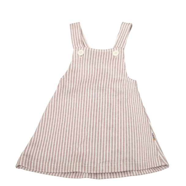 Pinafore Dress Stripes - Rosa