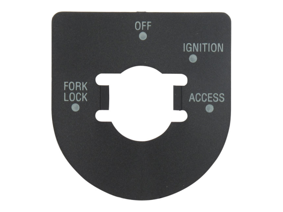IGNITION SWITCH DECAL. SATIN BLACK
