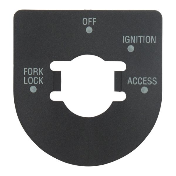 IGNITION SWITCH DECAL. SATIN BLACK