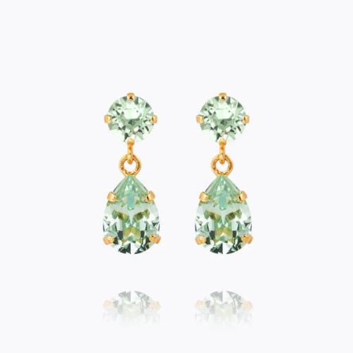 Mini Drop Earrings - Gold Chrystolite