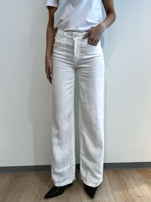 Culotte Linen Color - White - Image 1