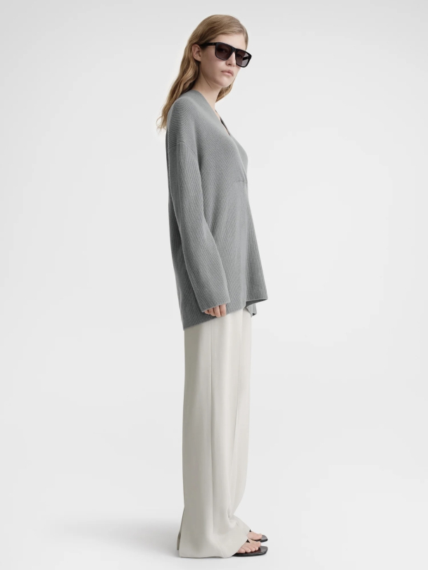 Overlapped V-Neck Knit - Image 2