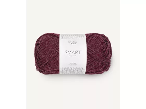 SMART vinrød melert 4363