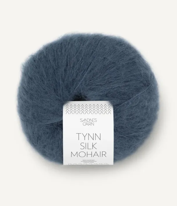 Tynn Silk Mohair dyp blå 6081