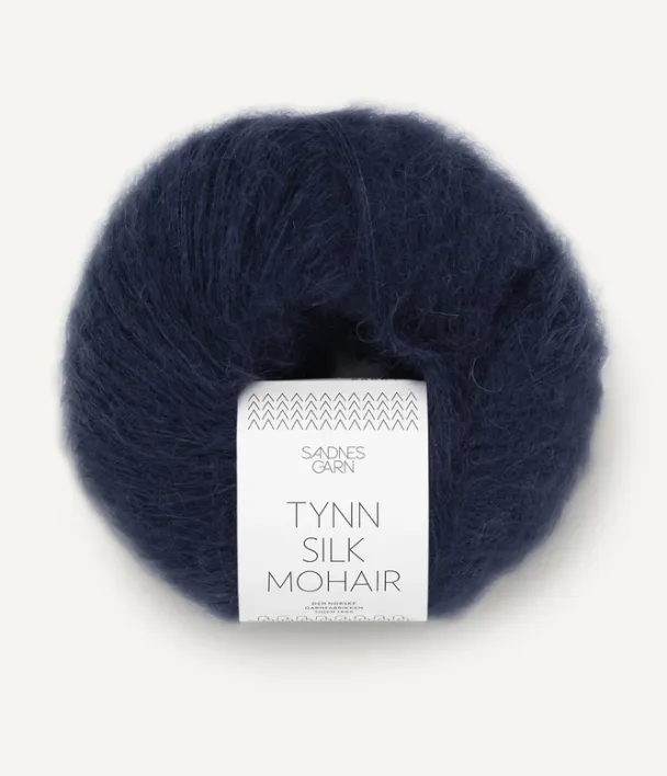 Tynn Silk Mohair dyp marine 5581