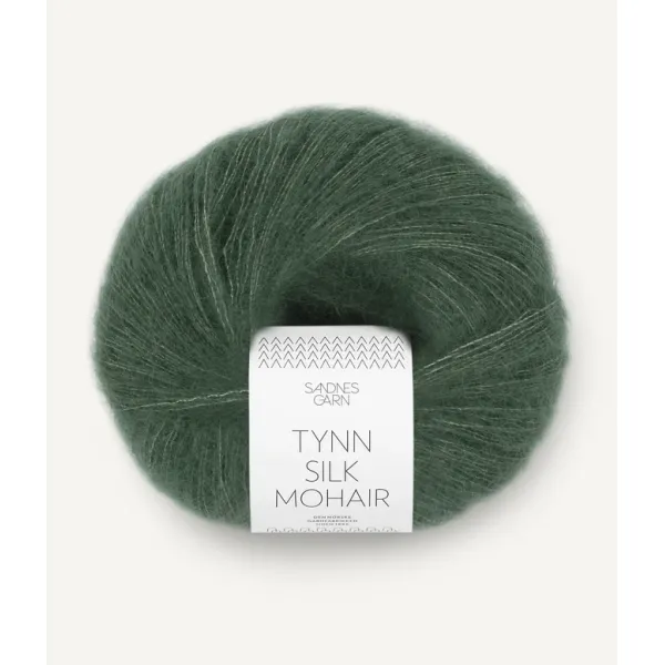 Tynn Silk Mohair dyp skoggrønn 8581