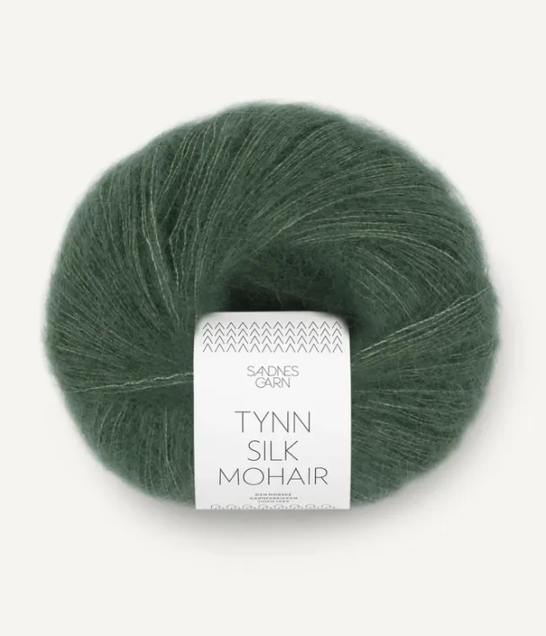 Tynn Silk Mohair dyp skoggrønn 8581