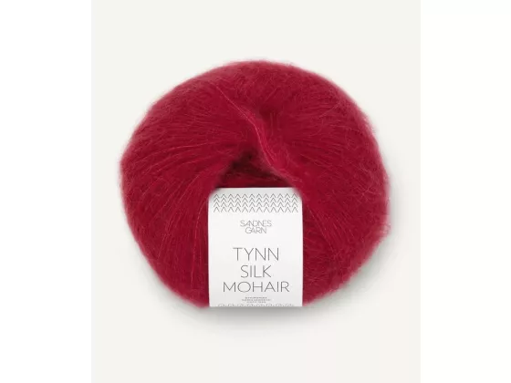 Tynn Silk Mohair dyprød 4236