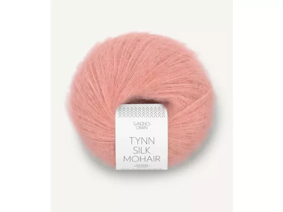 Tynn Silk Mohair ferskenblomst 4033