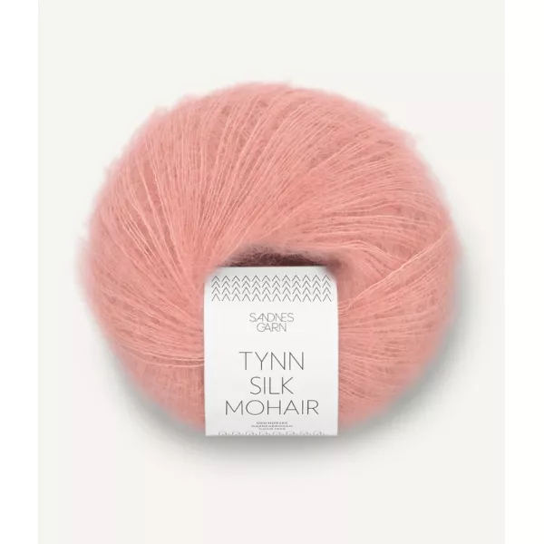 Tynn Silk Mohair ferskenblomst 4033