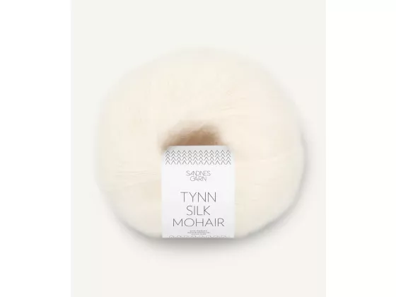 Tynn Silk mohair hvit 1012