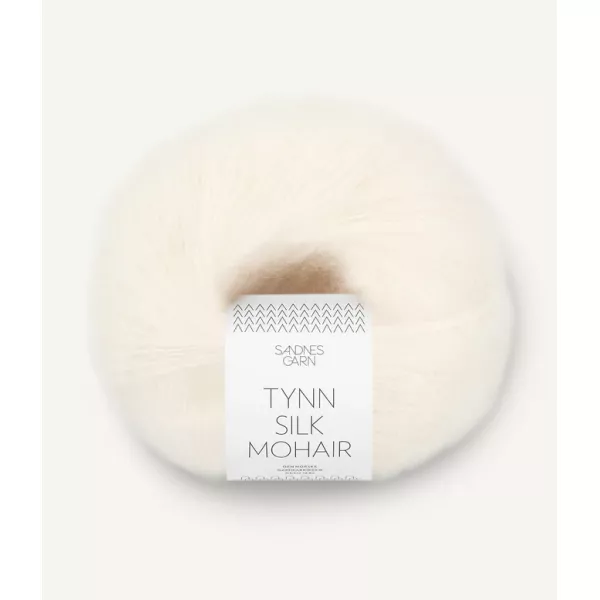 Tynn Silk mohair hvit 1012