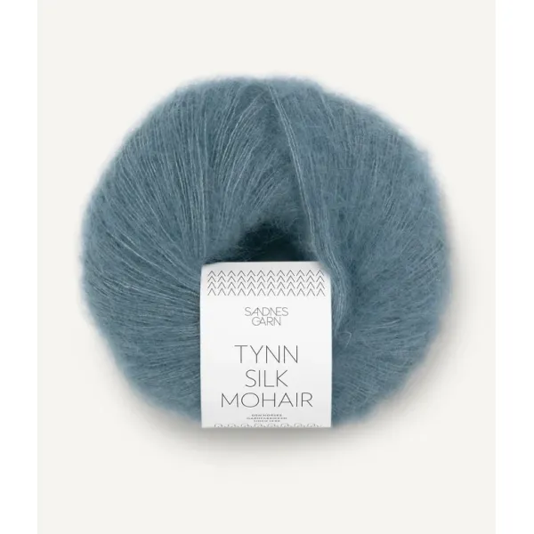 Tynn Silk Mohair isblå 6552